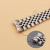 Bekijk banden 20 mm gebogen eindarmband band mannen massief roestvrij staal zilveren middelste goud horlogeband met implementatie gespacco'swatch hell