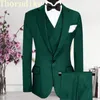 Мужские костюмы Blazers Custom Made Dark Green Dot Suits для мужчин 3 PiceCketp 220823