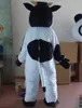 Professionnel personnalisé chaud noir et blanc vache laitière mascotte Costume dessin animé lait vache personnage vêtements noël Halloween fête déguisement