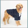 Hundkläder levererar husdjur hem trädgård stora ränder stora kappa bowknot tuxedo jacka bröllop kostym kläder för samoyed husky kostym drop deli
