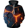 Färgglad Flame Hoodie 3D Fluorescens Sweatshirt Män/kvinnor Höst- och vinterrockkläder Roliga jacka Black Hoodies 220815