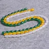 Agate perles en vrac pour Bracelet à bricoler soi-même collier fabrication de bijoux cristal jaune vert blanc couleur perle