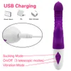 Tong Likken Vibrator G-spot Massage Sexy Speelgoed Voor Vrouwen 3 Modi Telescopische Dildo Vagina Clit Sucker Anale kralen Winkel