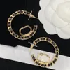 Cute Little Star Pearl Earrings Not Faded Classic Design Hoop Earings Hip Hop Exaggerated Big Circle Letter Rock Punk Stud Dongjewelrys