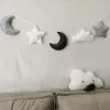 Figuritas de objetos decorativos, guirnalda de nubes de fieltro nórdico, banderines, banderines para habitación de bebé para niños, decoración de pared colgante para guardería, decoración del hogar DIY