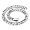 Collier en acier inoxydable pour hommes, grand et lourd, 15mm, 24 pouces, 172g, chaîne à maillons lisses, bijoux hip-hop, argent et or