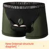Underbyxor mäns scrotal support bälte funktionella underkläder spermat ven testikel lyftning dra separation fyrkantiga pantsunderbyxor un