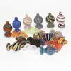 Accessoires pour fumeurs Bouchon à bulles en verre coloré universel Carb Cap Round Ball Dome pour Quartz Banger Nails Thermal Bangers Caps