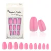 False Nails 24pcs/Box affascinante Ballet corto Pressa indossabile su patch di manicure Copertura completa Coperta di nail art artificiale RIPUSABILE PRUD22