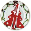 クリスマス装飾4PCSツリーナイフフォークカトラリーバッグキッチン食器ホルダー2022年ノエルクリスマスパーティーディナーテーブルデコレーションキリストマ
