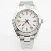 Silver Hot Sales Dial Automatic Movement 39MM Mens Watch Watches 316L Stainless Steel Bracelet Mens 116400 Wristwatches