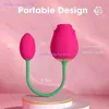NXY Vibrateurs Fleur Stimulateur Gode Vagin Masseur G Spot Doigt Rose Amour Oeuf Sex Toys Pour Femmes Adulte Femme boutique 220427