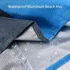 2x2.1m 야외 패드 방수 포켓 비치 담요 접이식 캠핑 매트 머신 휴대용 가벼운 야외 피크닉 모래