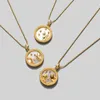 Cadenas de modernas selectas de estrella elegante 12 Collar de constelación Collar blanco de oro colgante blanco y redondo para mujeres Joyas 2022 Cola