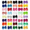 1000pcs 6 inches Baby Ribbon Bow Hair Clips solid color bows clip Girls Large Bowknot Hairpins kids Boutique Bows Accessories 40 colors