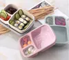 Wheat Straw Lunch Box Microwave Bento Boxs Packaging Dinner Service Quality Health Natural Student Portable Food Storage ZZB14985