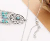 Dream Vintage Catcher Collece Collece Tassel Feather Turquoise Gohemian Style Long Sweater Chain Charm Jewelry Gisters 12pcs1920