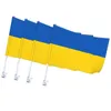 Bandeira da sublimação de bandeiras de carro da Ucrânia clipe de janela bandeiras ucranianas poliéster com ilhós de latão para decoração interna externa