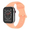 Silicone Apple Watch tiras para a série Iwatch 7/6/5/4/3/2/1/se 38/40/41mm 42/44/45mm Boretas de fivela de borboleta