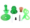 Più nuovo Narghilè Shisha Bong Set Fumo Pipa ad acqua Ciotola Stelo arabo Strumenti Tubo singolo 5 colori Tubo zucca diamante 3 Stili Scegli