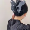 Modaya aşikar büyük kelebek saç klipsleri saç tokası düz renkli at kuyruğu klibi kadınlar için headdress saç pençeleri saç aksesuarları
