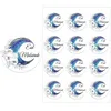 Décoration de fête 3.5/4.5cm Eid Mubarak Floral et lune papier autocollant étiquettes cadeau étiquette sceau islamique al-fitr célébration approvisionnement