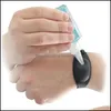 Other Housekee Organization Home Garden New Sile Squeezy Wristband Sanitizer Dispenser Wearable Hand Dispensing Portable Bracelet Party Fa