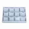 Watch Boxes & Cases Jewelry Tray Organizer Bracelet Display Showcase 12 Grid Pillows Without Lid Storage Holder Gifts For MenWatch