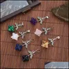 Pendant Necklaces Pendants Jewelry Wholesale Natural Stone Crystal Merkaba Octagon Star Foreign Trade Ce Flower Necklace Of Life Drop Deli