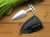 GrapesFish Coltello a spinta lavorato a CNC EDC Combattimento Strumenti di difesa tattica Gear Fodero in Kydex