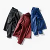Ankomst Mens Nya läderjackor rockar utkläder Mensrockar Spring Autumn Pu Jacket de Couro Coat Size M-4XL
