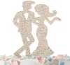 Other Festive & Party Supplies Mr And Mrs Cake Topper Rhinestone Crystal Metal Love Wedding Funny Gold Silver Toppers Gifts Favors Engagemen