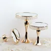 Outras festa festivas fornecem um suporte de cristal de cristal dourado com decoração de decoração de decoração de decoração de casamento de maio eletroplatada