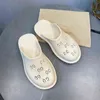 منصة النساء مثقبة G Sandal Summer Shoe Top Designer Womens Slippers Candy Colors Clear High Cheel ارتفاع 2.2 بوصة NO311