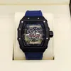 Clear Bottom 3 Pin Luxury Milled Skeleton Sports Watch Data analógica masculina Quartz Watch Men's Watch1629155