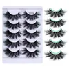 Thick Long Curly Crisscross Color False Eyelashes Soft Light Hand Made Reusable Multilayer 3D Fake Lashes Makeup for Eyes Eyelash Extensions DHL