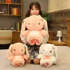 Beautiful 253040Cm Beautiful 1Pc Plush Long Ears Rabbit Dolls Soft Animals Bunny Toy ldren plush Sleeping Toy For Daughter Gift J220729