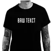 Men's T-Shirts Summer Style Knitted Black Cotton T-Shirt For Unisex With Russian Customization Classic You Can Send Us Your Own Texts