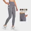 Genähte Taschenjogahose Frauen Leggings hoher Taille Nackt laufen Strumpfhosen Fitness Sport -Fitnessstudio -Kleidungsstücke