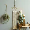 Decorative Objects & Figurines Metal Floral Hoops Star Wreath Macrame Rings Dream Catcher Wall Hanging Crafts For DIY Wedding Garland DecorD