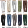 BOLUBAO Summer Men Solid Color Linen Pants Multi Pocket Straight Casual Large Size Breathable Light Loose Trousers Male 220524
