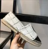 Luxurys Casual Schuhe Frauen Espadrilles Sommer Damen Flache Strand Halbe Hausschuhe Mode Frau Faulenzer Fischer Leinwand Schuh mit Box Größe