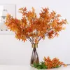 Artificial Maple Leaves Branch Fake Fall Leaf Stems Garden Decorations Plants Outdoor Home Decor