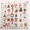 زينة عيد الميلاد 20/30/38/50pcs شجرة Santa Claus DIY الحلي المعلقات الملحقات الصغيرة لصنع القلادات الأقراط