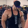 mens cotton tank tops shirt gym fitness vest sleeveless male casual bodybuilding sports man Workout clothes clothing 220713