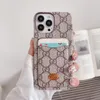 Luxus -Designer -Handyhüllen mit Kartentasche für iPhone 13 12 11Promax x XR XS Hülle TPU Leder G Buchstaben Designer S22 S20 S21ultra Note20UTRA S21PLUS S22P -Abdeckung