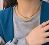 Moda Kobiet Naszyjnik Choker łańcuch 18K Gold Splated 925 Srebrna platowana stal nierdzewna Designer Naszyjnik
