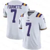 WSKT College Football NCAA Jersey 7 Tyrann Mathieu 7 Patrick Peterson 5 Guice White Purple Stitched Cheap 150th 125th