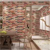 Brick Pattern Vinyl Home Waterproof Wallpapers Self-Adhesive Papel De Pared Wallpaper 3d Wall Stickers DIY Room Decor 220512