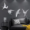 Nordic Creative White Resin Bird Figurines Woondecoratie Kunst Ambachten Voor Woonkamer Planken Bruiloft Ornamenten 220329